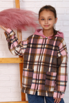 РБ011 Рубашка "Регби" (розовый; коричневый) - Фабрика «Милаша»