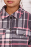 РБ004 Рубашка "Флис" (серо-розовый) (Фото 7)