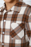 РБ015 Рубашка "Шерон" (коричневый; белый) (Фото 9)