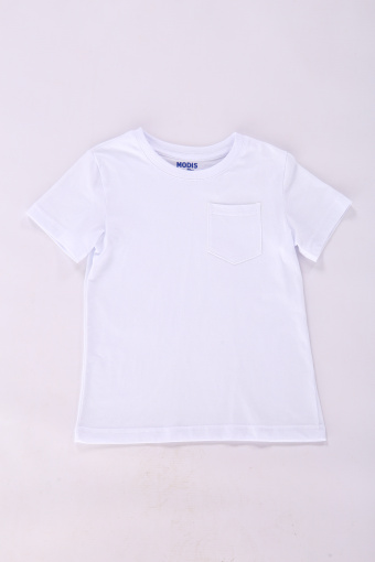 Детская футболка "белая с карманом" мал. (в наличии с карманом и без) - Фабрика «Милаша»