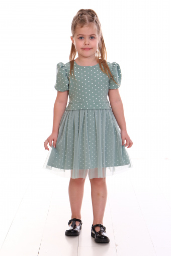 ПЛ-511 Детское платье "Белоснежка"(зел) (Фото 2)